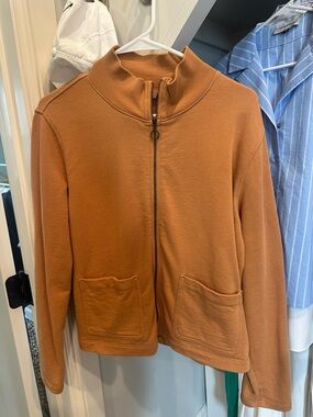 Lilla P Zip Front Jacket in Rust